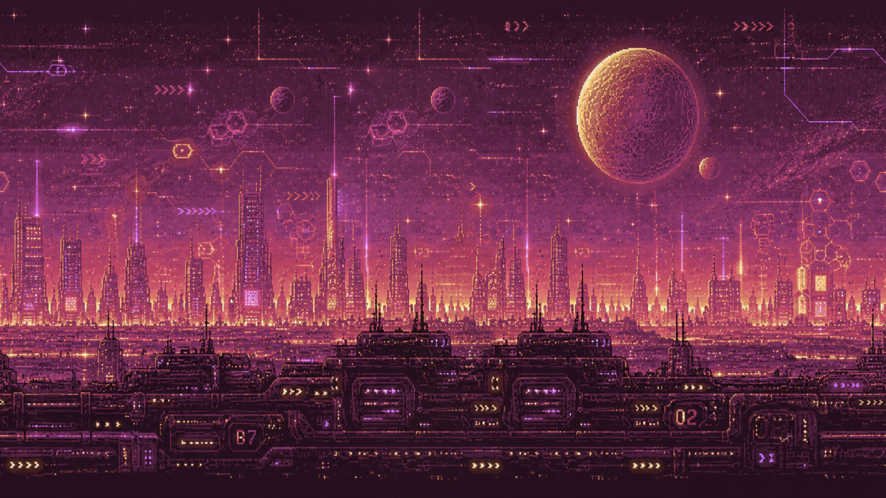 Neon Horizon Background 2